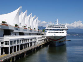 Luxury cruise ship in harbour Vancouver , British Columbia, Canada - Picture of the Day #21