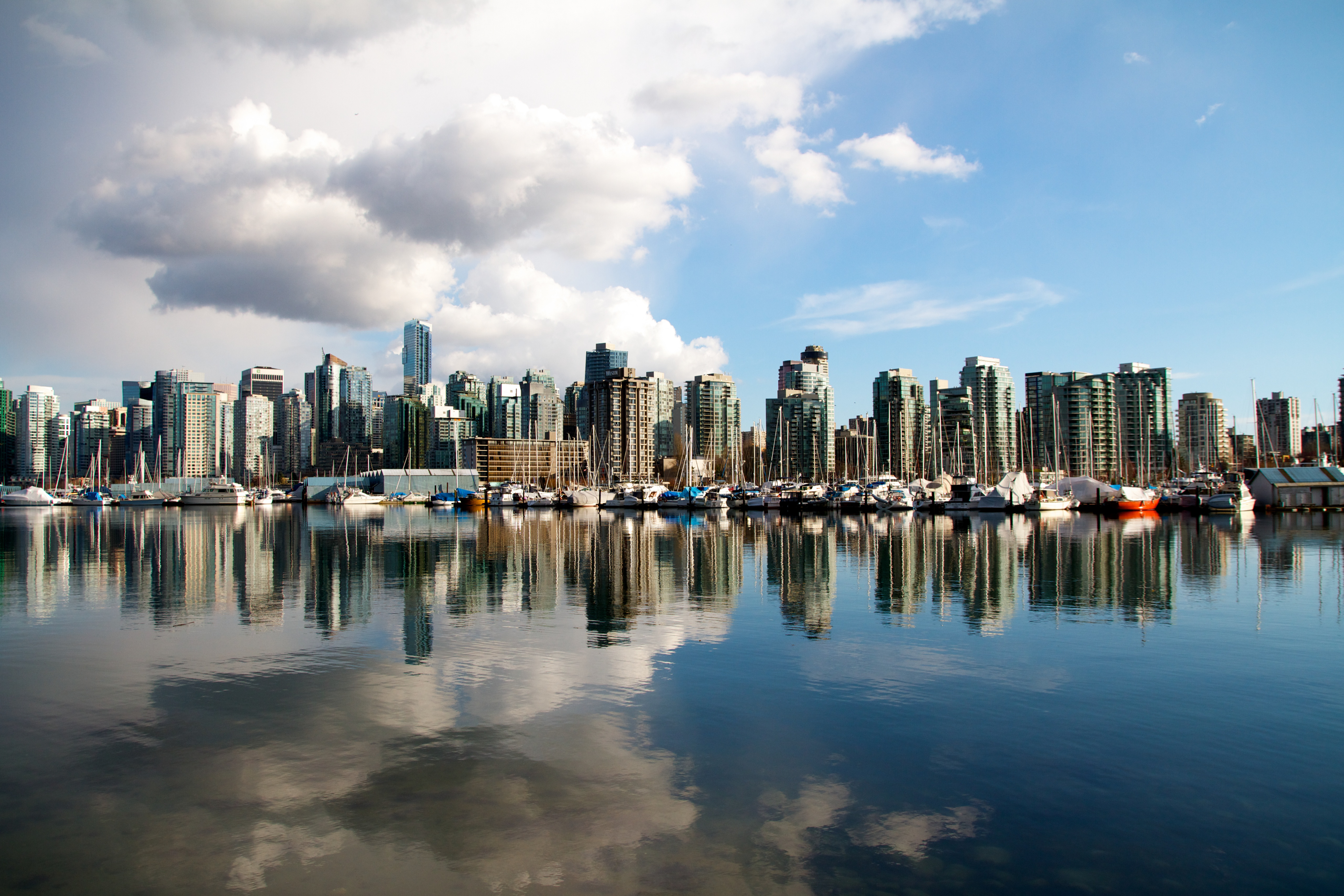 Vancouver Skyline with clouds reflected - Picture of the Day #15